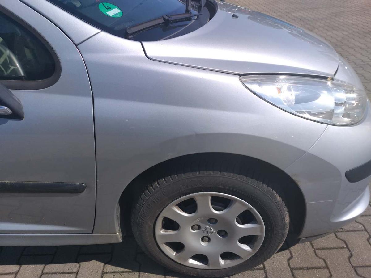 Peugeot 207 original Kotfl&uuml;gel vorn rechts EZR Aluminium Grau Bj.2007